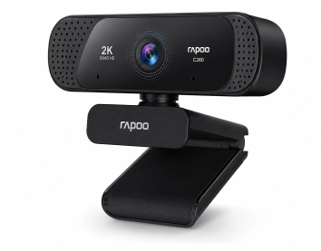 Rapoo C280 2K HD USB 2.0 Webcam with Microphone, Black