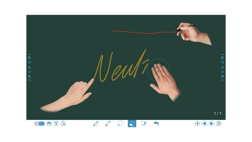 New Line RS+ 75-inch Interactive Monitor - Dual Operating Systems: Android and Windows