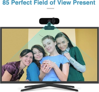 كاميرا ويب  2K HD عالية الدقة USB 2.0 بميكروفون من رابو، طراز C280، أسود